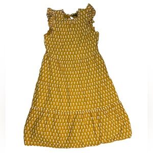 J.Crew Mustard Yellow Tiered Cotton Voile Dress in Floating Sunflowers 🌻